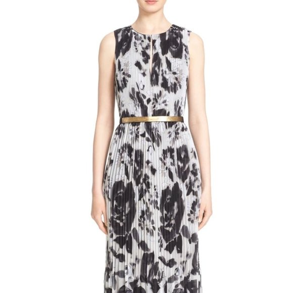 NEW ✨ St.John Pleated Floral Maxi Dress 14 - Picture 2 of 8